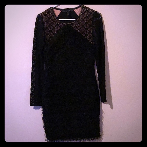 BCBG Max Azeris Black Bodycon Velma Eyelet Dress S - Picture 1 of 8